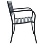 Banco de jardín acero negro 125 cm de vidaXL, Bancos de jardín - Ref: Foro24-47942, Precio: 82,03 €, Descuento: %