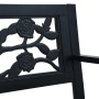 Banco de jardín acero negro 125 cm de vidaXL, Bancos de jardín - Ref: Foro24-47942, Precio: 82,03 €, Descuento: %