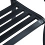 Banco de jardín acero negro 125 cm de vidaXL, Bancos de jardín - Ref: Foro24-47942, Precio: 82,03 €, Descuento: %