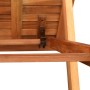 Tumbona ajustable con mesita madera maciza de acacia de vidaXL, Tumbonas - Ref: Foro24-42594, Precio: 195,85 €, Descuento: %