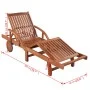 Adjustable sun lounger with solid acacia wood side table by vidaXL, Loungers - Ref: Foro24-42594, Price: 210,32 €, Discount: %
