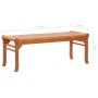 Banco de jardín de 2 plazas de madera maciza eucalipto 120 cm de vidaXL, Bancos de jardín - Ref: Foro24-47290, Precio: 109,84...