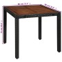 Set comedor jardín 5 pzas ratán sintético y madera acacia negro de vidaXL, Conjuntos de jardín - Ref: Foro24-43934, Precio: 3...