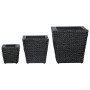 Conjunto de arriates 3 piezas jacinto de agua negro de vidaXL, Maceteros y jardineras - Ref: Foro24-45573, Precio: 78,82 €, D...