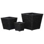 Conjunto de arriates 3 piezas jacinto de agua negro de vidaXL, Maceteros y jardineras - Ref: Foro24-45573, Precio: 78,82 €, D...