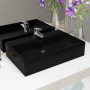 Lavabo con orificio para grifo cerámica 76x42,5x14,5 cm negro de vidaXL, Lavabos - Ref: Foro24-142743, Precio: 137,03 €, Desc...