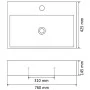 Keramikspüle mit Hahnloch 76x42,5x14,5 cm schwarz von vidaXL, Sinkt - Ref: Foro24-142743, Preis: 135,40 €, Rabatt: %