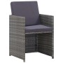 Set comedor de jardín 9 piezas y cojines ratán sintético gris de vidaXL, Conjuntos de jardín - Ref: Foro24-46377, Precio: 599...