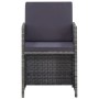 Set comedor de jardín 9 piezas y cojines ratán sintético gris de vidaXL, Conjuntos de jardín - Ref: Foro24-46377, Precio: 599...