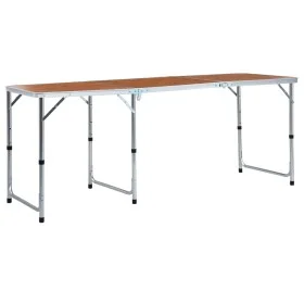 Mesa de camping plegable de aluminio 180x60 cm de vidaXL, Mobiliario de camping - Ref: Foro24-48174, Precio: 89,16 €, Descuen...