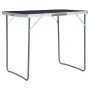 Mesa de camping plegable con estructura de metal gris 80x60 cm de vidaXL, Mobiliario de camping - Ref: Foro24-48171, Precio: ...