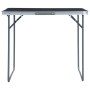 Mesa de camping plegable con estructura de metal gris 80x60 cm de vidaXL, Mobiliario de camping - Ref: Foro24-48171, Precio: ...