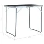 Mesa de camping plegable con estructura de metal gris 80x60 cm de vidaXL, Mobiliario de camping - Ref: Foro24-48171, Precio: ...