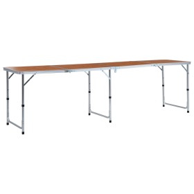 Mesa de camping plegable de aluminio 240x60 cm de vidaXL, Mobiliario de camping - Ref: Foro24-48176, Precio: 121,31 €, Descue...
