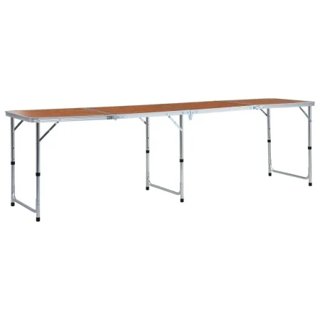 Mesa de camping plegable de aluminio 240x60 cm de vidaXL, Mobiliario de camping - Ref: Foro24-48176, Precio: 109,69 €, Descue...