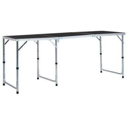 Mesa de camping plegable de aluminio gris 180x60 cm de vidaXL, Mobiliario de camping - Ref: Foro24-48175, Precio: 86,91 €, De...