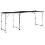 Mesa de camping plegable de aluminio gris 180x60 cm de vidaXL, Mobiliario de camping - Ref: Foro24-48175, Precio: 85,34 €, De...