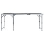 Mesa de camping plegable de aluminio gris 180x60 cm de vidaXL, Mobiliario de camping - Ref: Foro24-48175, Precio: 86,91 €, De...