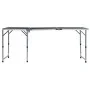 Mesa de camping plegable de aluminio gris 180x60 cm de vidaXL, Mobiliario de camping - Ref: Foro24-48175, Precio: 85,34 €, De...
