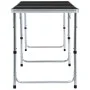 Mesa de camping plegable de aluminio gris 180x60 cm de vidaXL, Mobiliario de camping - Ref: Foro24-48175, Precio: 85,34 €, De...