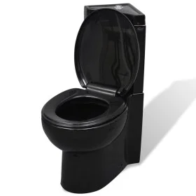 Eck-WC aus schwarzer Keramik von vidaXL, Badezimmer - Ref: Foro24-141134, Preis: 299,38 €, Rabatt: %