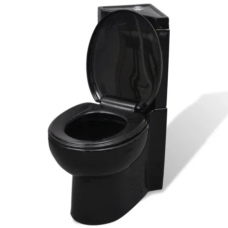Eck-WC aus schwarzer Keramik von vidaXL, Badezimmer - Ref: Foro24-141134, Preis: 299,38 €, Rabatt: %