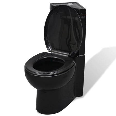 Inodoro WC de esquina cerámica negro de vidaXL, Baños - Ref: Foro24-141134, Precio: 304,23 €, Descuento: %