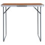 Mesa de camping plegable con estructura metálica 80x60 cm de vidaXL, Mobiliario de camping - Ref: Foro24-48170, Precio: 47,01...