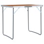 Mesa de camping plegable con estructura metálica 80x60 cm de vidaXL, Mobiliario de camping - Ref: Foro24-48170, Precio: 47,01...