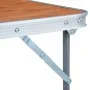 Mesa de camping plegable con estructura metálica 80x60 cm de vidaXL, Mobiliario de camping - Ref: Foro24-48170, Precio: 46,14...