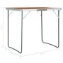 Mesa de camping plegable con estructura metálica 80x60 cm de vidaXL, Mobiliario de camping - Ref: Foro24-48170, Precio: 46,14...