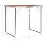 Mesa de camping plegable con estructura metálica 80x60 cm de vidaXL, Mobiliario de camping - Ref: Foro24-48170, Precio: 47,01...