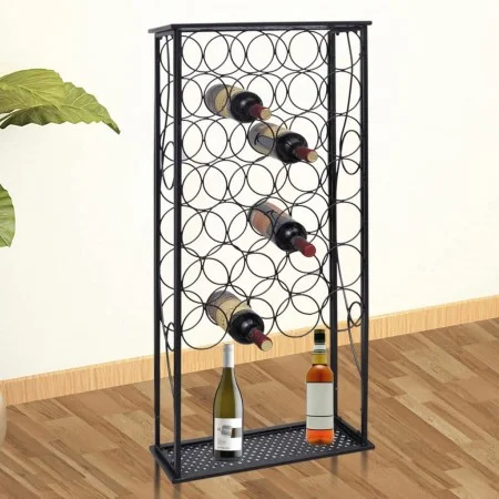Metal wine rack for 28 bottles by vidaXL, Wine racks - Ref: Foro24-240942, Price: 61,93 €, Discount: %