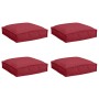 Cojín 4 pcs Rojo vino 40 x 40 x 8 cm Tela Oxford en Decoración | Comprar online en Foru.es