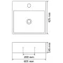 Sink with hole for black ceramic faucet 60.5x42.5x14.5 cm by vidaXL, Sinks - Ref: Foro24-142742, Price: 124,22 €, Discount: %