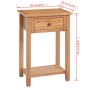 Mesa consola de madera de roble maciza 50x32x75 cm de vidaXL, Mesitas de noche - Ref: Foro24-243932, Precio: 172,92 €, Descue...