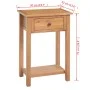 Mesa consola de madera de roble maciza 50x32x75 cm de vidaXL, Mesitas de noche - Ref: Foro24-243932, Precio: 169,36 €, Descue...