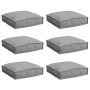 Cojín 6 pcs Gris 40 x 40 x 8 cm Tela Oxford en Decoración | Comprar online en Foru.es