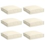 Cojín 6 pcs Crema 40 x 40 x 8 cm Tela Oxford en Decoración | Comprar online en Foru.es