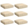 Cojín 6 pcs Beige 40 x 40 x 8 cm Tela Oxford en Decoración | Comprar online en Foru.es