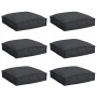 Cojín 6 pcs Negro 40 x 40 x 8 cm Tela Oxford en Decoración | Comprar online en Foru.es