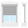 Persiana de aluminio blanca 130x140 cm de vidaXL, Contraventanas - Ref: Foro24-144973, Precio: 252,62 €, Descuento: %