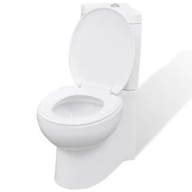 White ceramic corner WC toilet by vidaXL, Bathrooms - Ref: Foro24-141133, Price: 258,84 €, Discount: %