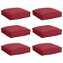 Cojín 6 pcs Rojo vino 40 x 40 x 8 cm Tela Oxford en Decoración | Comprar online en Foru.es