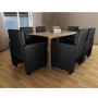 Sillas de comedor 6 unidades cuero sintético negro de vidaXL, Sillas de comedor - Ref: Foro24-160184, Precio: 898,01 €, Descu...
