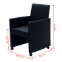 Sillas de comedor 6 unidades cuero sintético negro de vidaXL, Sillas de comedor - Ref: Foro24-160184, Precio: 898,01 €, Descu...