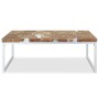 Mesa de centro de resina de teca 110x60x40 cm de vidaXL, Mesas de centro - Ref: Foro24-244553, Precio: 145,13 €, Descuento: %