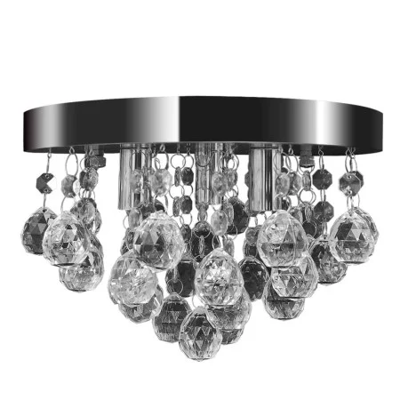 Lámpara de techo de cristal diseño cromado de vidaXL, Lámparas - Ref: Foro24-240688, Precio: 39,93 €, Descuento: %