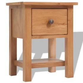 Solid oak wood bedside table 36x30x47 cm by vidaXL, Nightstands - Ref: Foro24-243930, Price: 112,42 €, Discount: %