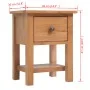 Mesita de noche de madera de roble maciza 36x30x47 cm de vidaXL, Mesitas de noche - Ref: Foro24-243930, Precio: 112,42 €, Des...